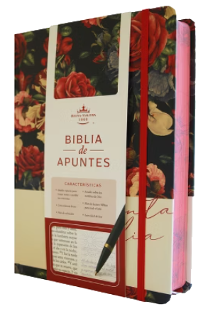 BIBLIA DE APUNTES RVR 1960 TAPA DURA, AZUL OSCURO CON FLORES (EDICIÓN CANTOS PINTADOS) / SPANISH JOURNALING BIBLE RVR 1960 HARDCOVER DARK BLUE WITH FLOWERS